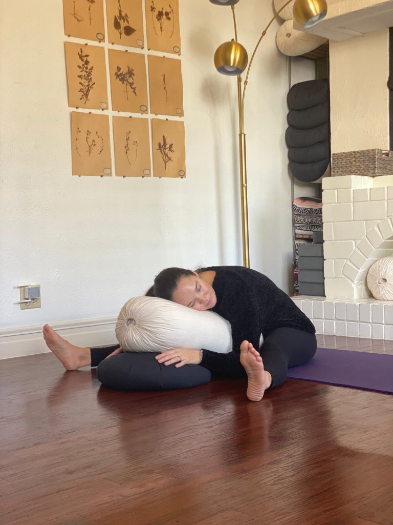 yoga poses for digestion - seated fold